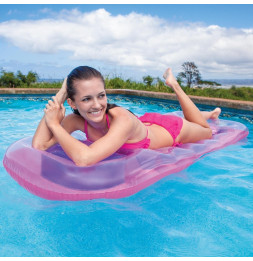 Matelas gonflable de piscine 18 poches - Suntanner - Intex - Coloris aléatoire