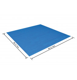 Tapis de sol carré pour piscine hors sol - L 244 cm x l 244 cm