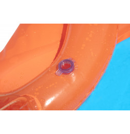 Toboggan glissant - 3 pistes - L 533 cm x l 200 cm x H 30,5 cm - Orange et bleu