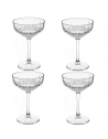 Lot de 4 coupes de champagne en verre - 25,5 cl