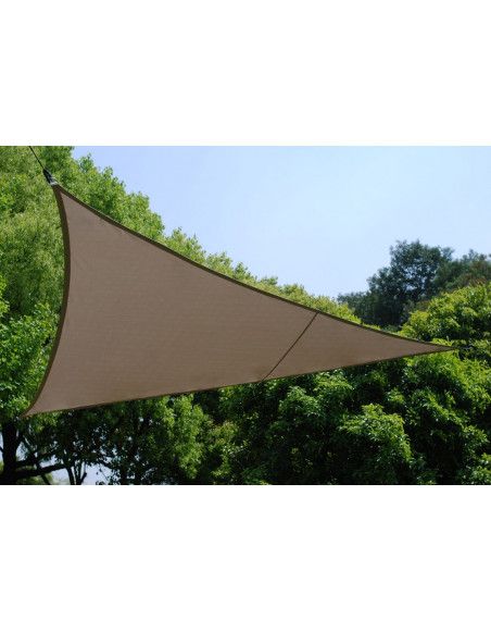 Voile d'ombrage triangulaire - Toile solaire 2 x 2 x 2 m - Taupe