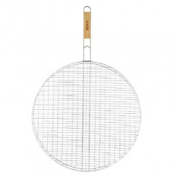 Double grille barbecue ronde - D 50 x H 75 cm - Métal chromé