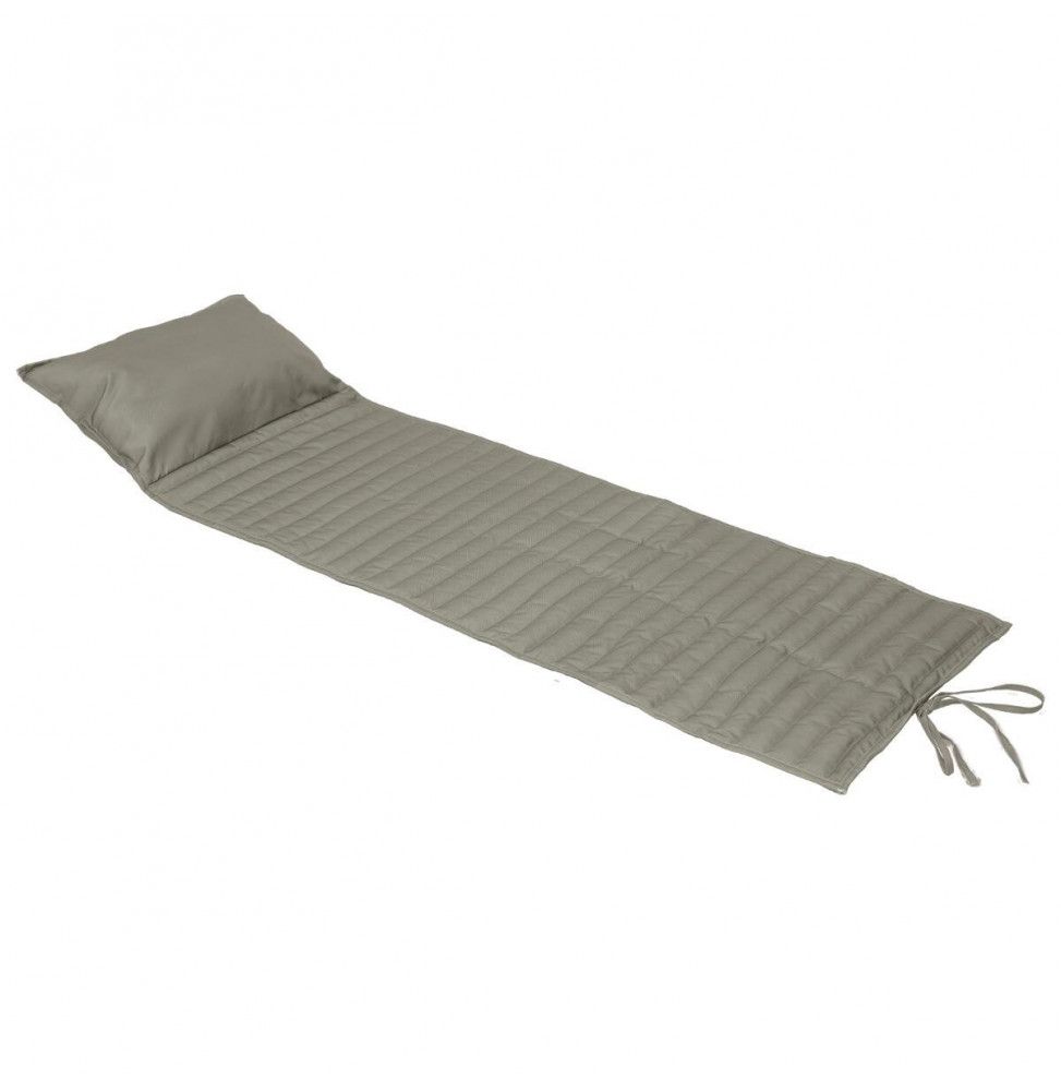 Coussin de transat enroulable - 180 x 60 cm - Taupe