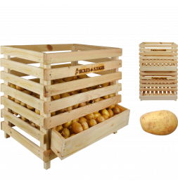 Caisse à pommes de terre - L 47 x l 59,5 x H 49,3 - Bois