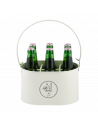 Porte-bouteilles avec décapsuleur L 18,2 x l 27,7 x H 13,5 cm - Blanc