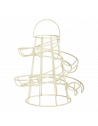 Porte oeufs en métal - D 18,2 cm - H 22,8 cm - Beige