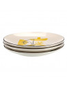 Lot de 4 assiettes - D 20 cm - Arty - Blanc