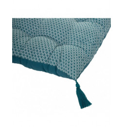 Matelas de sol imprimé - L 120 x l 60 x H 8 cm - Otto - Bleu