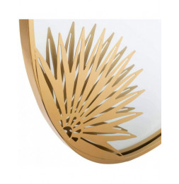 Miroir mural ovale - L 39,5 x l 56,5 cm x H 2,3 cm - To feel good - Doré
