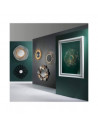 Miroir mural rond - D 58 cm - Doré