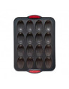 Moule en silicone - 16 madeleines - L 23,5 x l 33 x H 1 cm - Gris