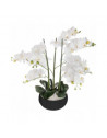 Orchidée artificielle en pot - H 65 cm - Blanc