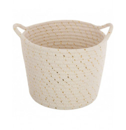 Lot de 3 paniers lurex - Tailles différentes - Blanc