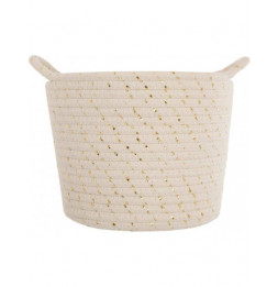 Lot de 3 paniers lurex - Tailles différentes - Blanc