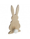 Lot de 3 patères - Lapin - L 14 x l 5,5 x H 30 cm - Beige