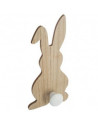 Lot de 3 patères - Lapin - L 14 x l 5,5 x H 30 cm - Beige