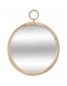 Miroir en rotin - D 37 cm - Beige