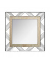 Miroir carré - Design ethnique - 45,5 x 45,5 cm x P 2 cm