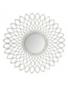 Grand miroir en forme de fleur - D 90,5 cm - Argenté