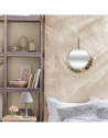 Miroir rond - L 36 cm x H 34 cm - Poésie à l'anglaise