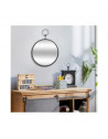 Miroir rond en métal - Gousset - D 30 cm - Noir