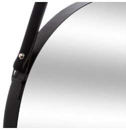 Miroir rond en métal - D 38 cm - Noir