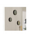 Lot de 3 miroirs en métal - Perforés - tailles différentes - Noir