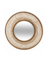 Miroir mural - Spirale - D 72 cm - Bambou - Marron