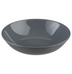 Lot de 6 assiettes creuses - Colorama - D 22 cm - Gris