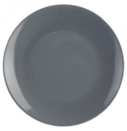 Lot de 6 assiettes plates - Colorama - D 26 cm - Gris