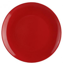 Lot de 6 assiettes plates - Colorama - D 26 cm - Rouge