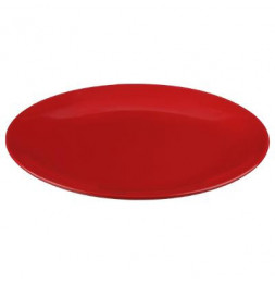 Lot de 6 assiettes plates - Colorama - D 26 cm - Rouge
