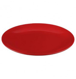 Lot de 6 assiettes plates - Colorama - D 26 cm - Rouge