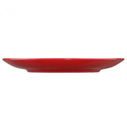 Lot de 6 assiettes plates - Colorama - D 26 cm - Rouge