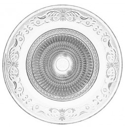 Lot de 6 assiettes plates - Renaissance - D 29 cm - Verre
