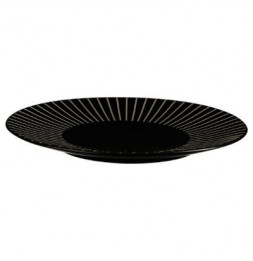 Lot de 6 assiettes à dessert - Sun - D 27 cm - Noir