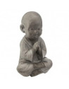 Bouddha enfant assis - L28,5 x P 21,5 cm - Gris