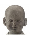 Bouddha enfant assis - L28,5 x P 21,5 cm - Gris