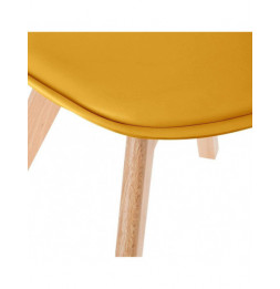 Chaise scandinave - Baya - L 48 cm x l 55 cm x H 81 cm - Jaune