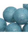 Guirlande LED 16 boules - l 255 cm - Bleu canard