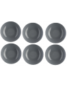 Lot de 6 assiettes creuses - Colorama - D 22 cm - Gris