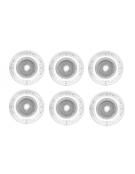 Lot de 4 assiettes plates - Renaissance - D 29 cm - Verre