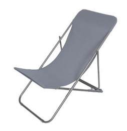 Chaise dossier inclinable - L 56 x l 98 x H 35 cm - Ardoise