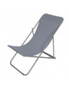 Chaise dossier inclinable - L 56 x l 98 x H 35 cm - Ardoise