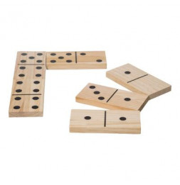 Dominos en bois géant - L 14,8 x l 7,3 cm x H 1,5 cm