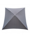 Parasol carré - 172 x  172 x H 239 cm - Gris