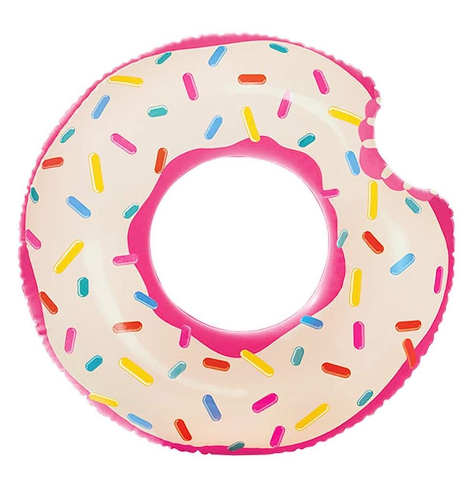 Bouée donut croqué - D 94 cm x H 23 cm - Rose