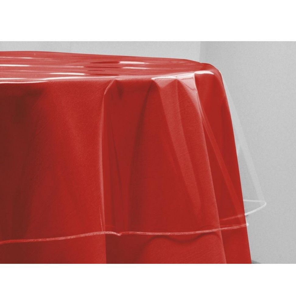 Toile cirée de protection ronde 140 cm transparente - Linge de table imperméable