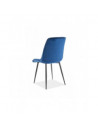 Chaise chic en velours - L 51 x P 44 x H 89 cm - Bleu marine