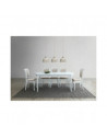 Chaise de salon - L 45 x P 42 x H 96 cm - Beige et blanc